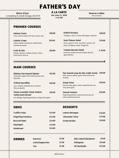 Elegant Modern Fondue Sunday Flyer